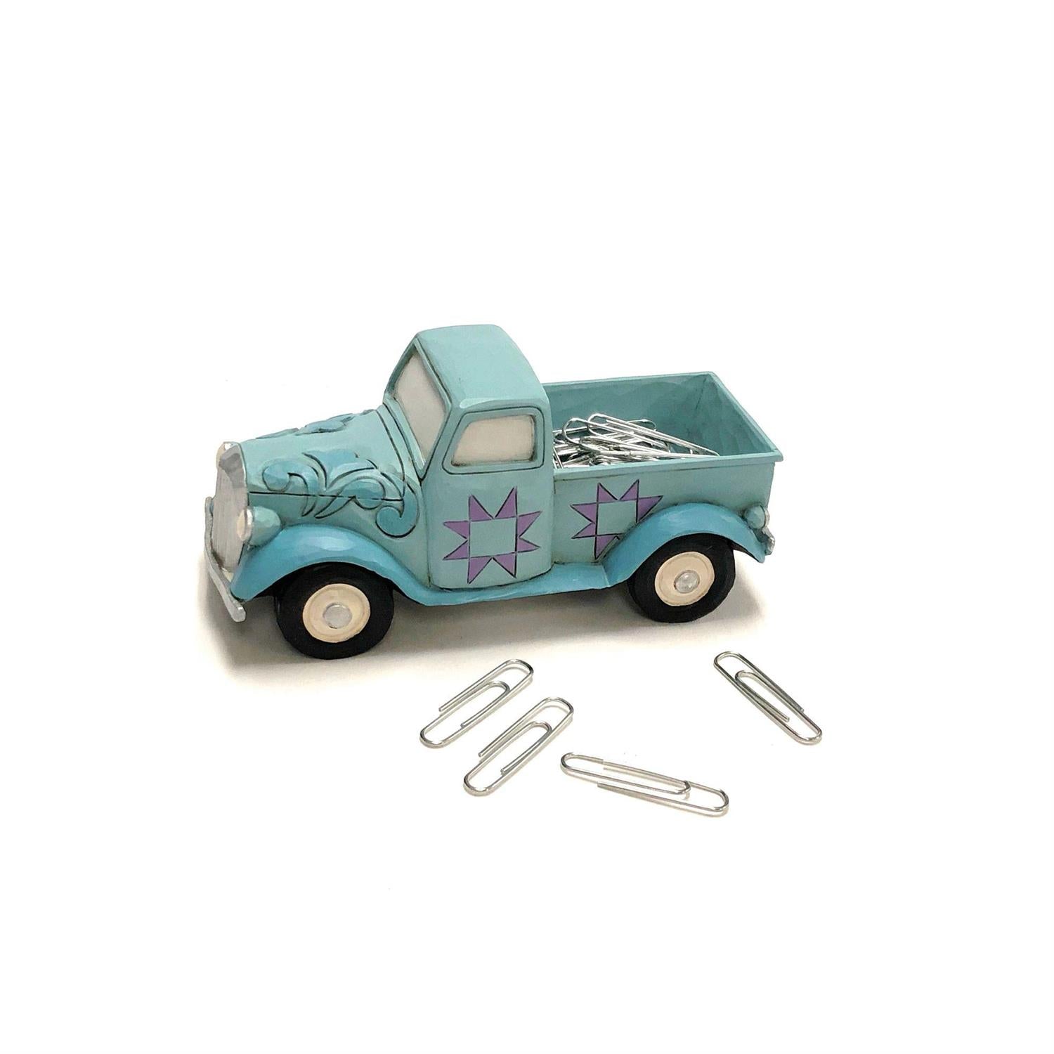 Mini Blue Vintage Pickup Truck  - Country N More Gifts