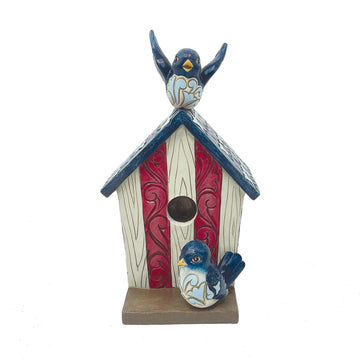 Star Spangled Songbirds - Patriotic Decorative Birdhouse  - Country N More Gifts