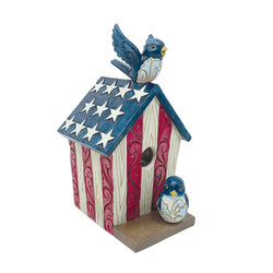 Star Spangled Songbirds - Patriotic Decorative Birdhouse  - Country N More Gifts