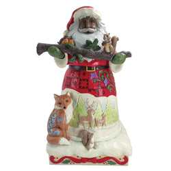 Santa With Animals - African American - 18 Tall  - Country N More Gifts