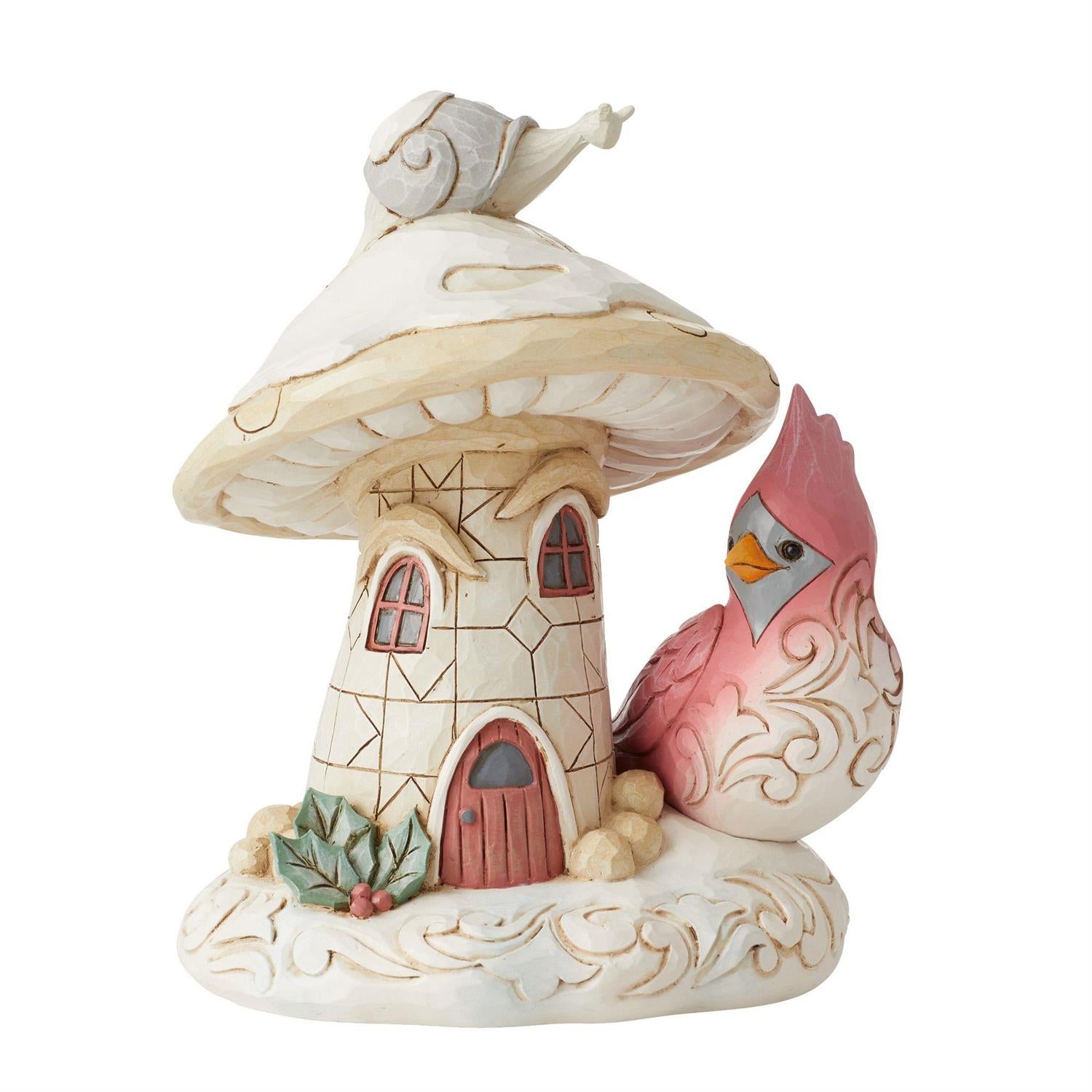 Home For The Holidays - White Woodland Mushroom  - Country N More Gifts