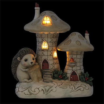 Holiday Wishes From Our Home To Yours - Lit Mushroom House  - Country N More Gifts