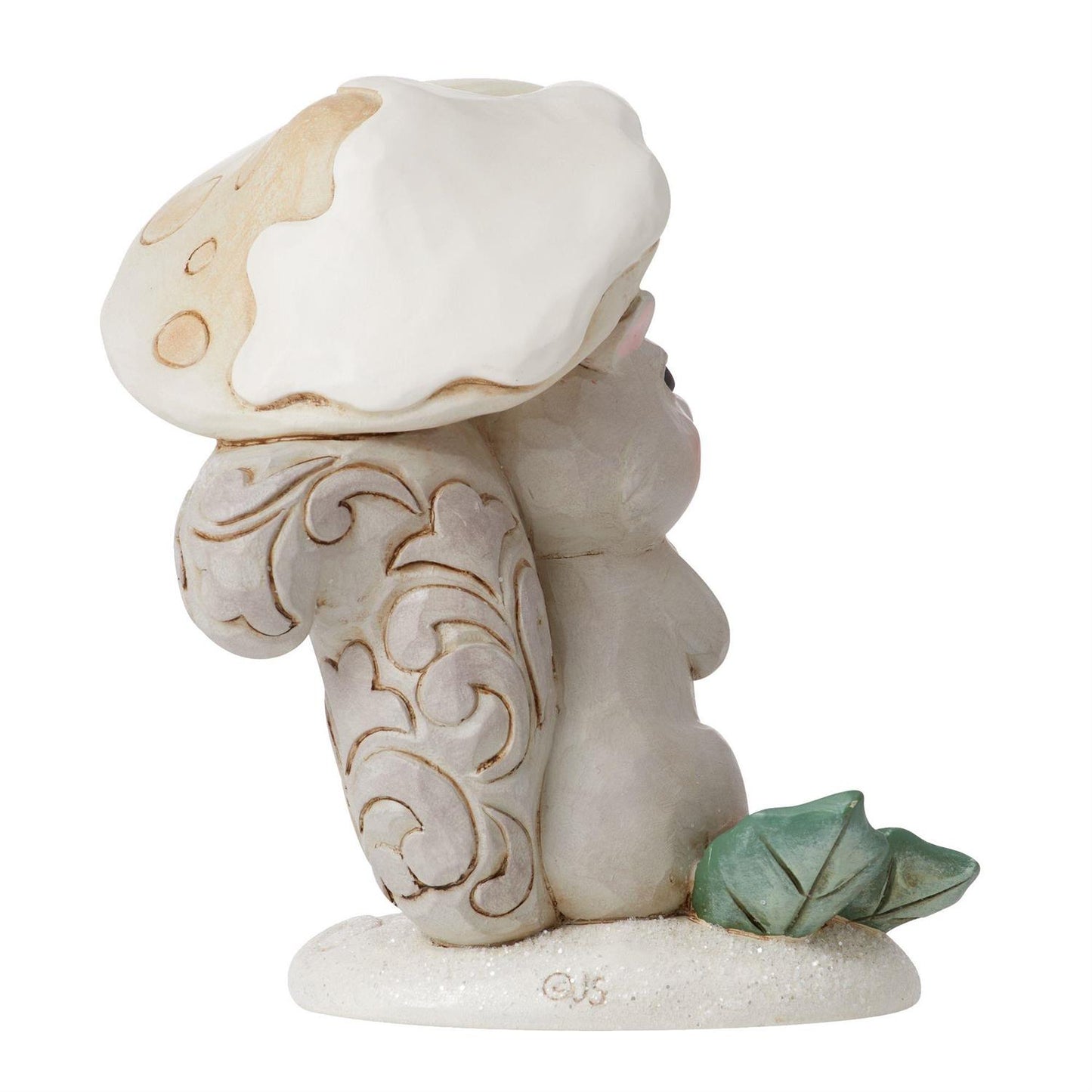 White Woodland Squirrel with Mushroom  - Country N More Gifts