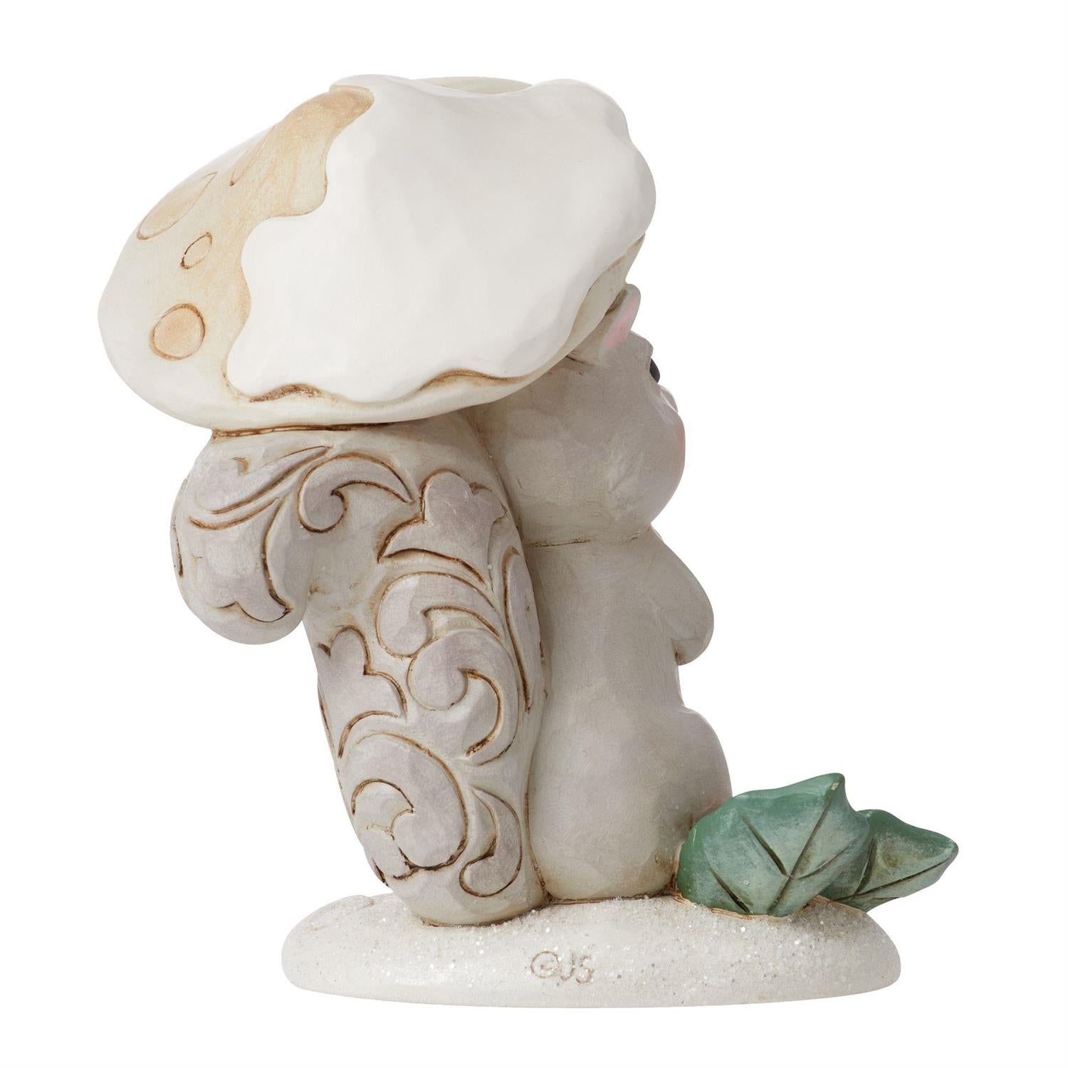 White Woodland Squirrel with Mushroom  - Country N More Gifts