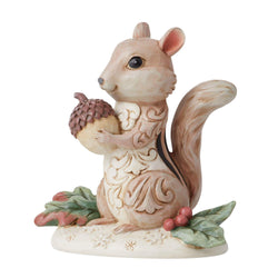 FBA - White Woodland Chipmunk Holding Acorn - Country N More Gifts
