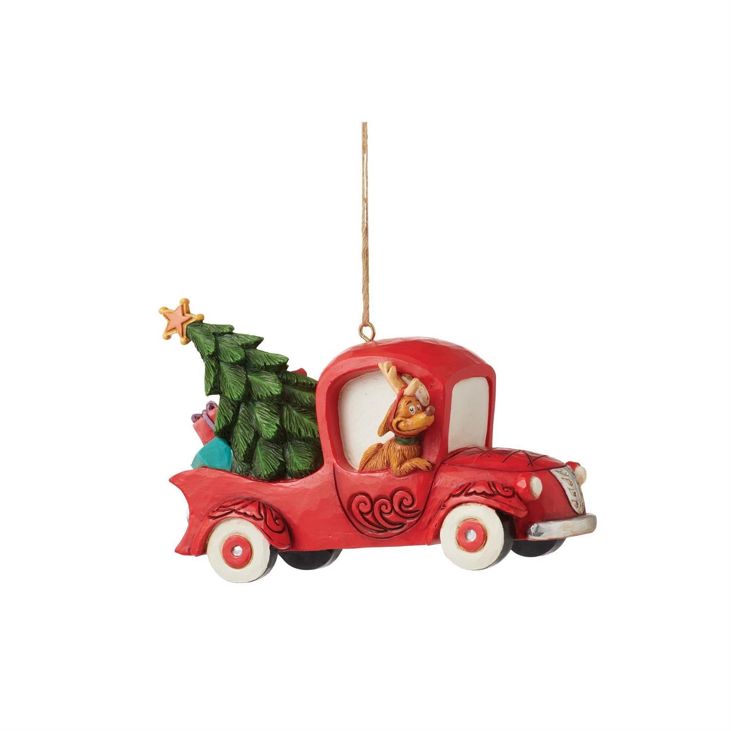 Grinch in Red Truck Ornament  - Country N More Gifts