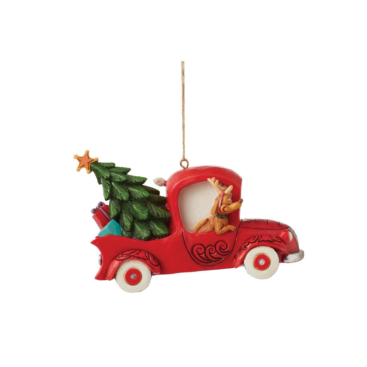 Grinch in Red Truck Ornament  - Country N More Gifts