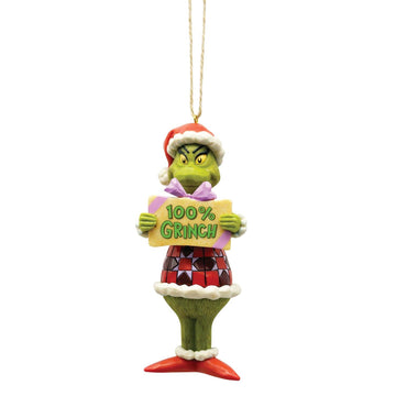 100% Grinch Ornament  - Country N More Gifts