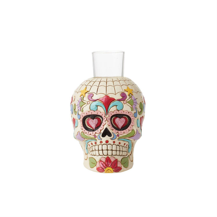 Day Of Dead Skull Candleholder Votive Holder