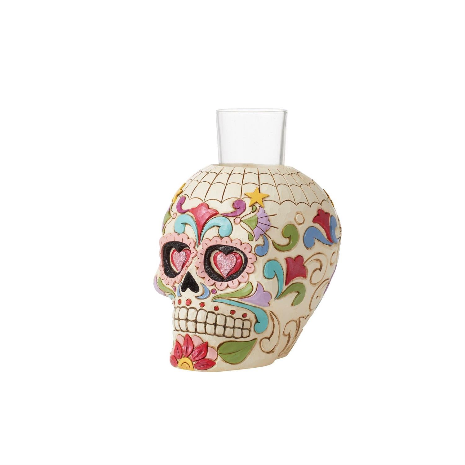 Day Of Dead Skull Candleholder Votive Holder  - Country N More Gifts