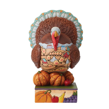 Thanks & Giving - Traditional Turkey Scene Figure  - Country N More Gifts