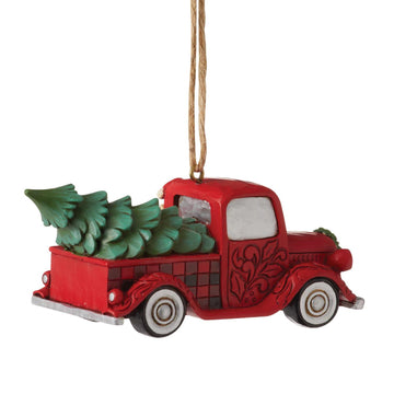 Highland Glen - Santa Plaid Red Truck Orn  - Country N More Gifts