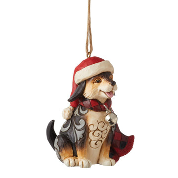 Highland Glen - Dog Wearing Plaid Scarf ornament  - Country N More Gifts