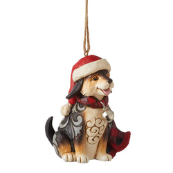 Highland Glen - Dog Wearing Plaid Scarf ornament  - Country N More Gifts