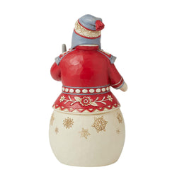 Outside The Snow is Falling - Nordic Noel Snowman with Broom  - Country N More Gifts