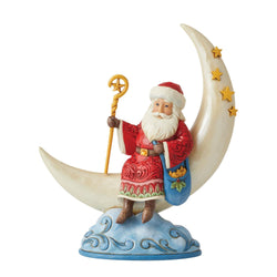 Starry Night - Santa on Crescent Moon  - Country N More Gifts