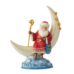 Starry Night - Santa on Crescent Moon  - Country N More Gifts