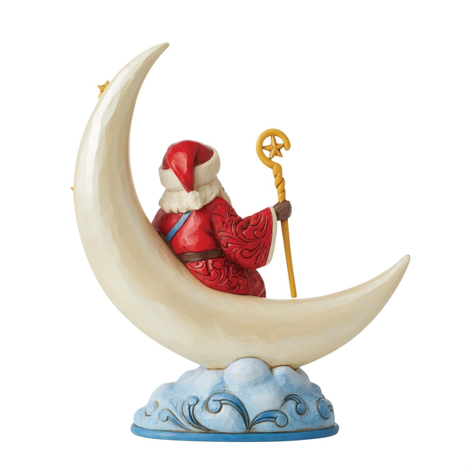 Starry Night - Santa on Crescent Moon  - Country N More Gifts