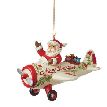 Santa in Airplane Ornament  - Country N More Gifts