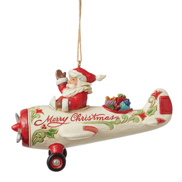 Santa in Airplane Ornament  - Country N More Gifts