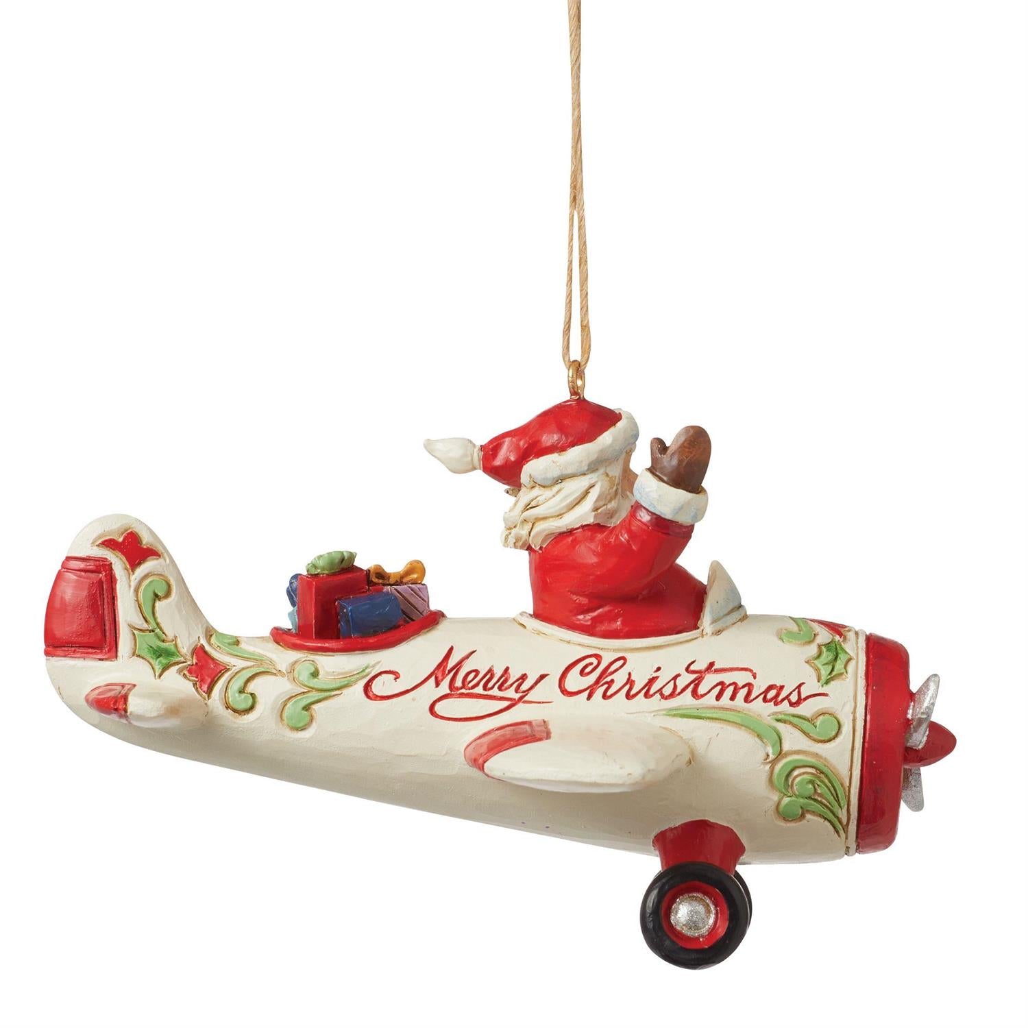 Santa in Airplane Ornament  - Country N More Gifts