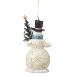 Snowman with Sisal Tree Ornament  - Country N More Gifts
