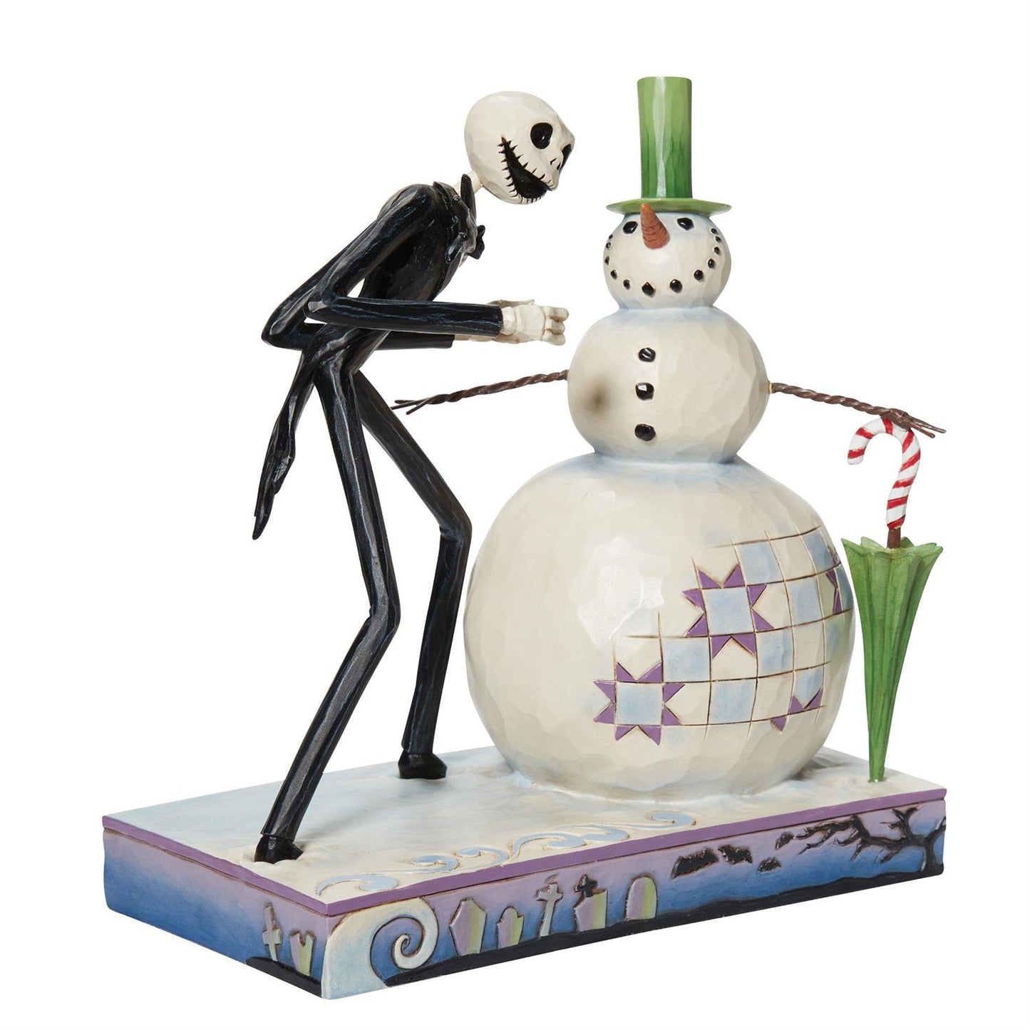 A Snowy Discovery - Nightmare Before Christmas Jack with Snowman  - Country N More Gifts