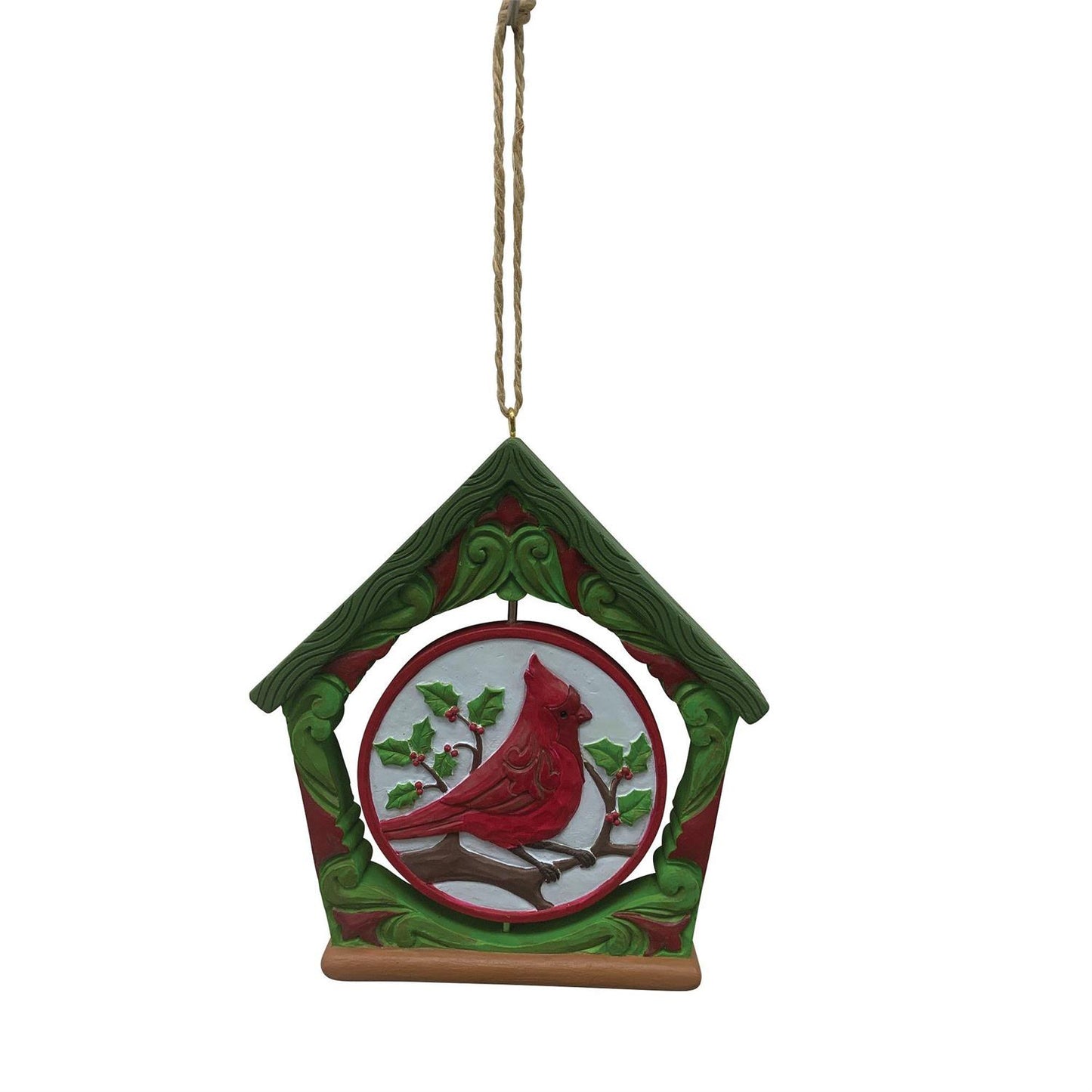 Merry & Bright - Cardinal Bird House Ornament  - Country N More Gifts