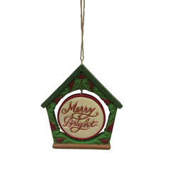 Merry & Bright - Cardinal Bird House Ornament  - Country N More Gifts