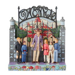 The Adventure Begins - Willy Wonka with Children By Gate  - Country N More Gifts