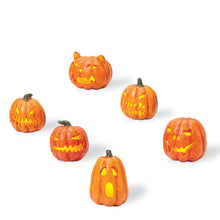 Lit Jack-O-Lanterns