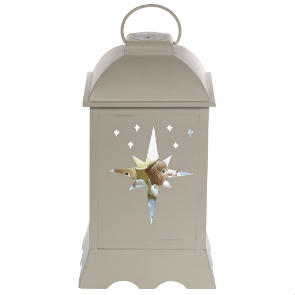 Angelic Lantern - Lighted Musical Lantern, Resin Metal  - Country N More Gifts