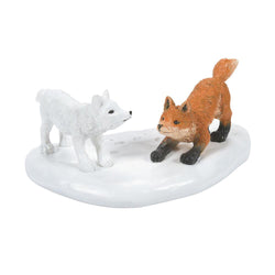 White Christmas Fox Face Off  - Country N More Gifts