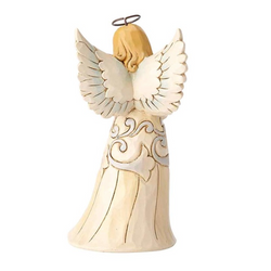 Faithful Friend - White Farmhouse Angel with Dog  - Country N More Gifts