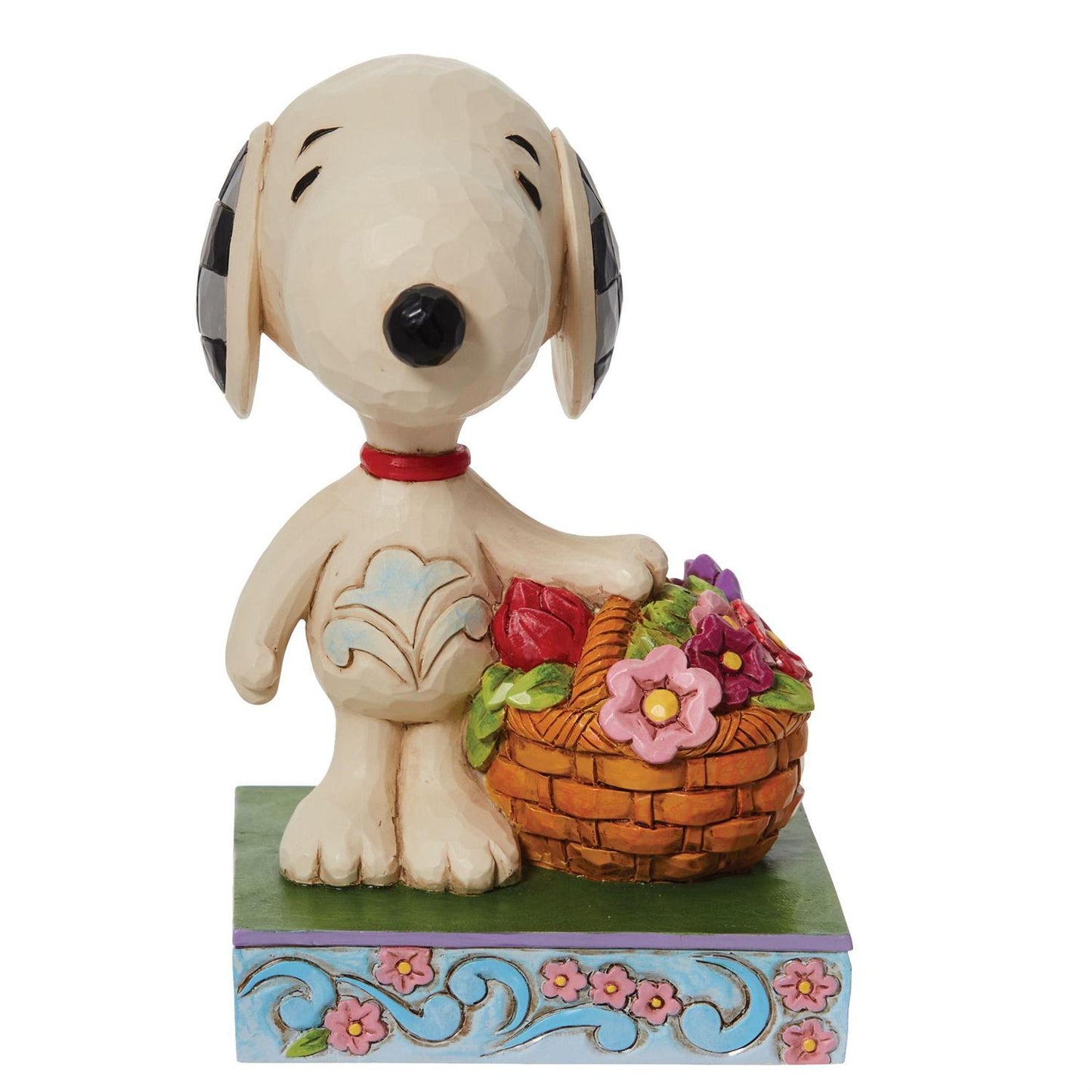 Happiness Is A Basket Of Blooms - Snoopy Basket of Tulips  - Country N More Gifts