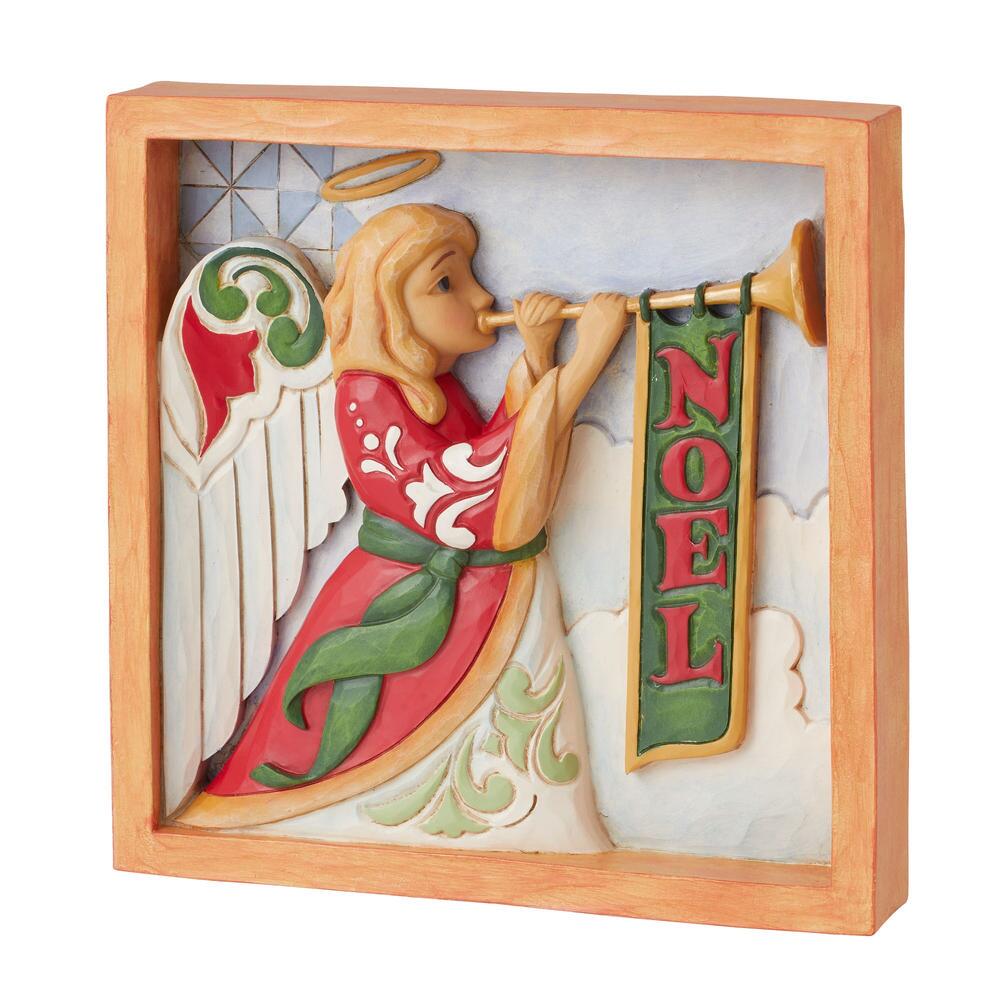 Angel with Trumpet Plaque  - Country N More Gifts