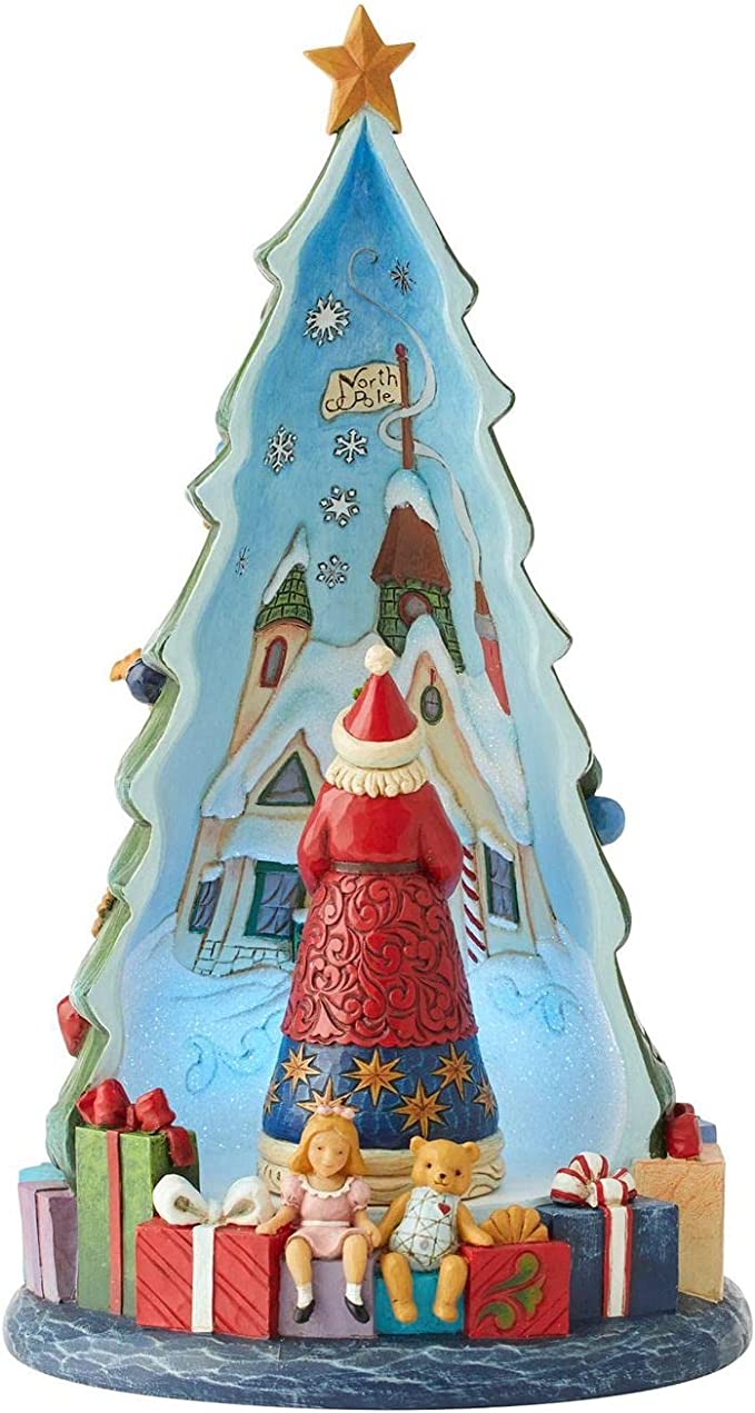 Santa in Tree Lighted Rotator  - Country N More Gifts