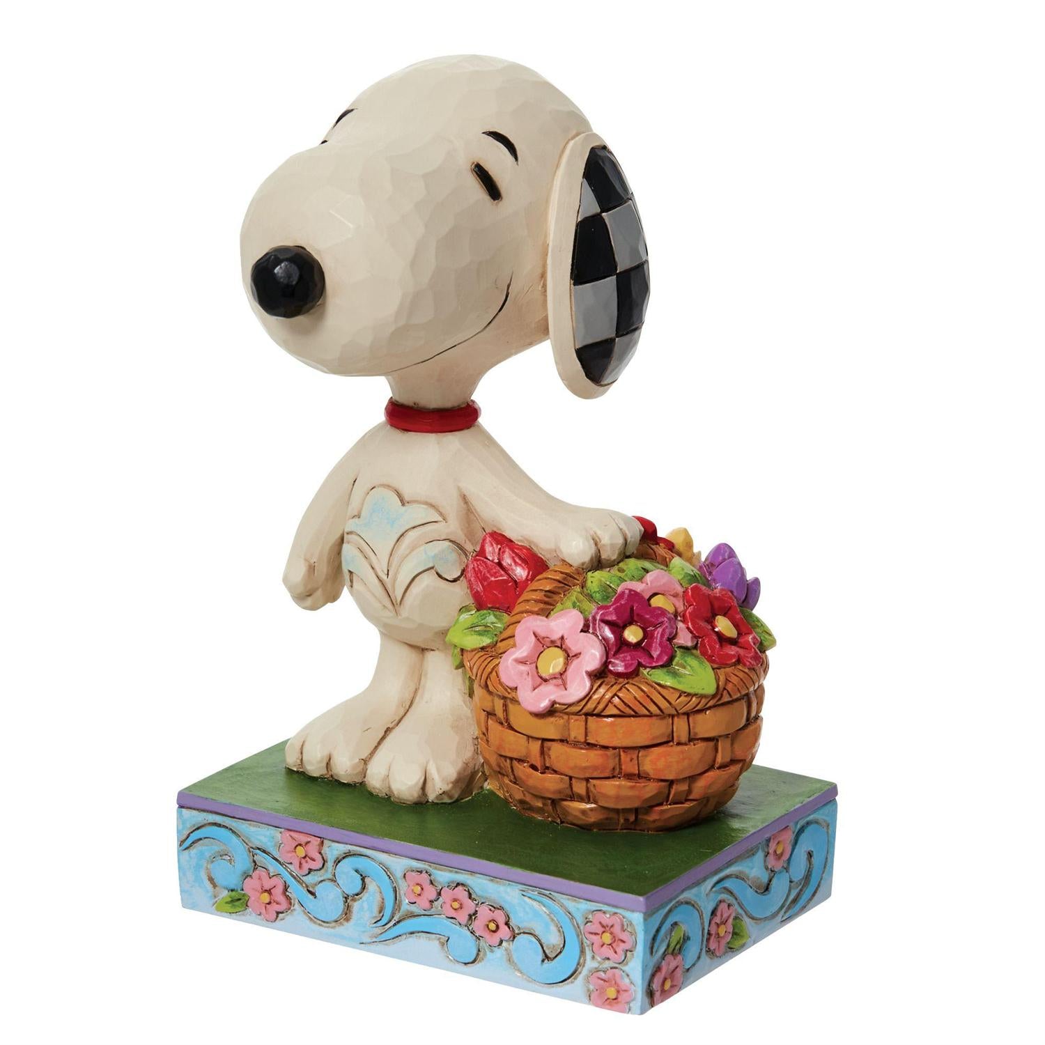 Happiness Is A Basket Of Blooms - Snoopy Basket of Tulips  - Country N More Gifts