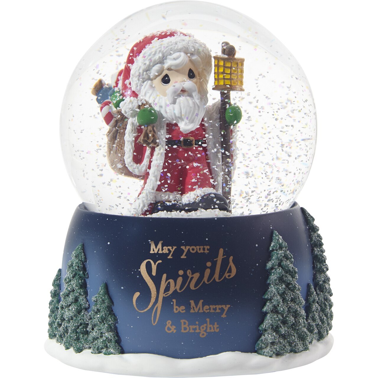 NO BOX - May Your Spirits Be Merry And Bright Annual Santa Musical Snow Globe - Country N More Gifts